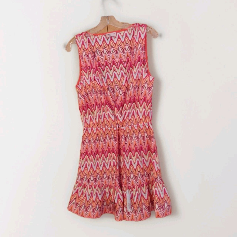 NEW! Calypso St. Barth Women's Emelia Dress Zig-Zag Pink‎ Orange Sz S $295